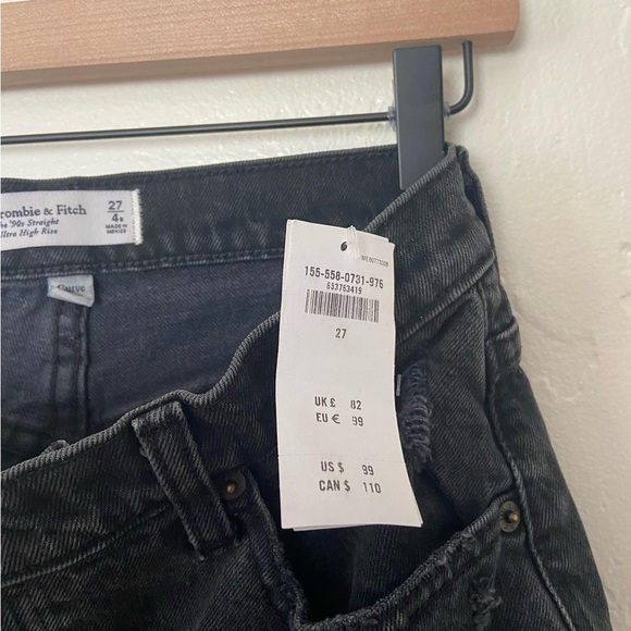 Abercrombie & Fitch Jeans NWT Sz 27/4 90s Straight Ultra High Rise Curve Love - Picture 4 of 6